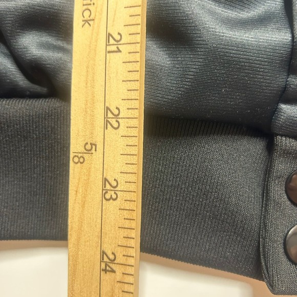 Nike Air Jordan Varsity Jacket Button Front M Youth Black Red Preowned - Picture 3 of 7